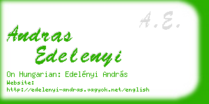 andras edelenyi business card