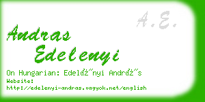 andras edelenyi business card